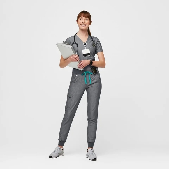 Figs Graphite Zamora Jogger Scrub Pants Size Large Tall - Picture 2 of 9